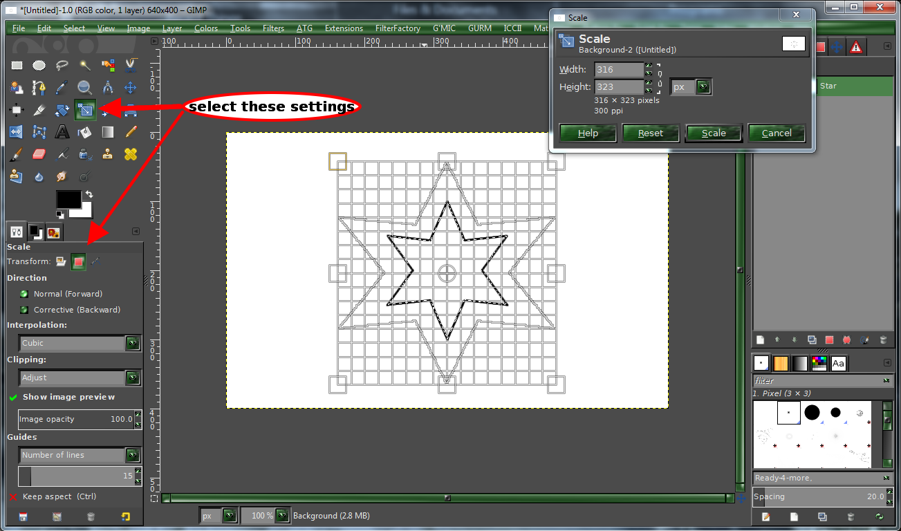 Growing Sharp Corners? • GIMP Chat