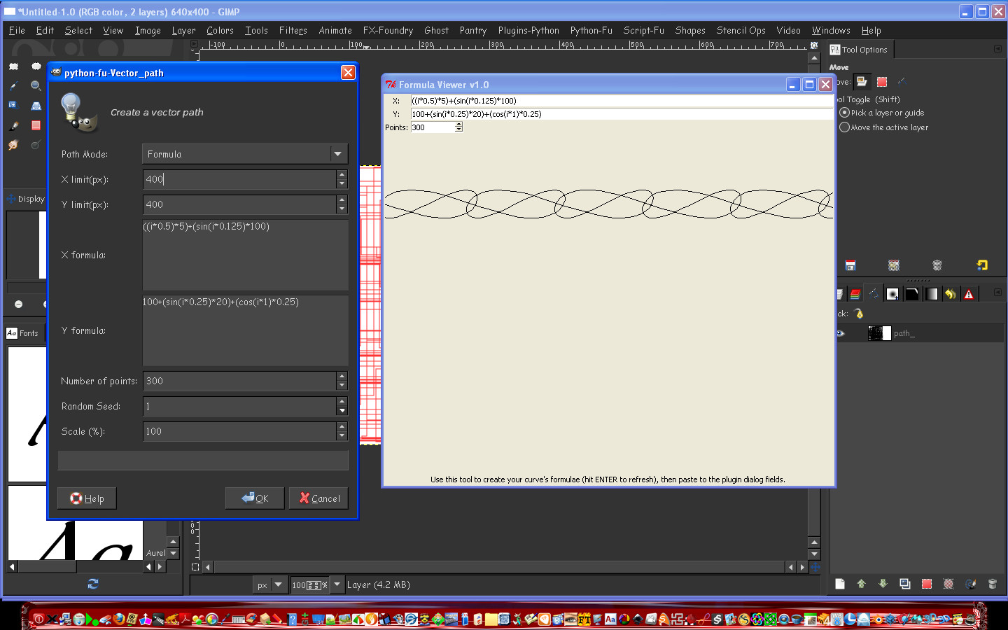 Bytes and Pixels Vector Path plugin • GIMP Chat